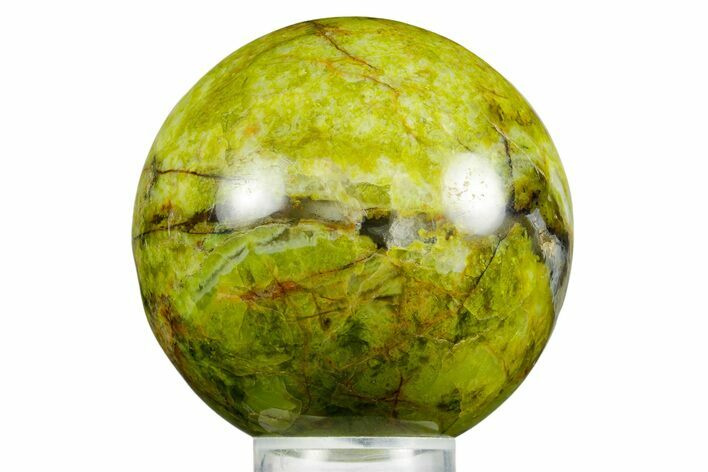 Polished Green Opal Sphere - Madagascar #361530